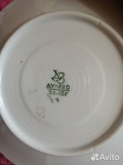 Тарелки и чашки Дулёво винтаж(55 г и 60 г)