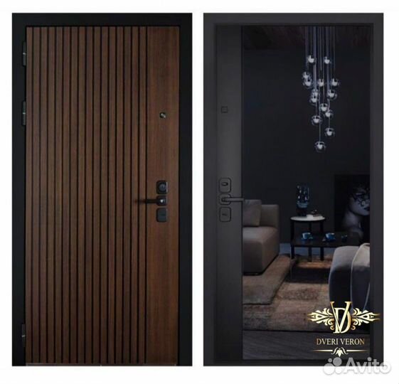 Дверь входная Диона зеркало