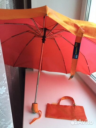 Зонт перламутро- красный
