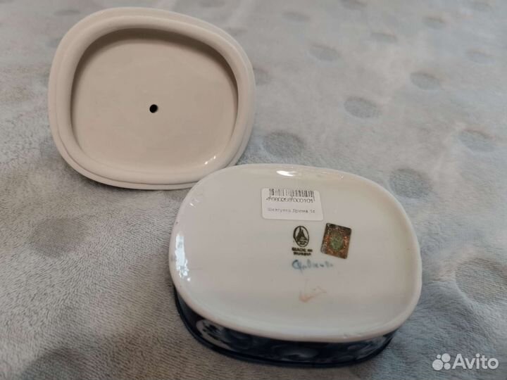 Шкатулка гжель кошка дрема