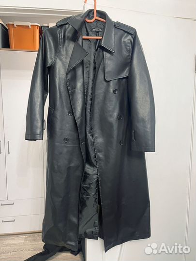 Плащ экокожа