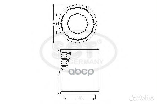 Фильтр воздушный SB096 SCT