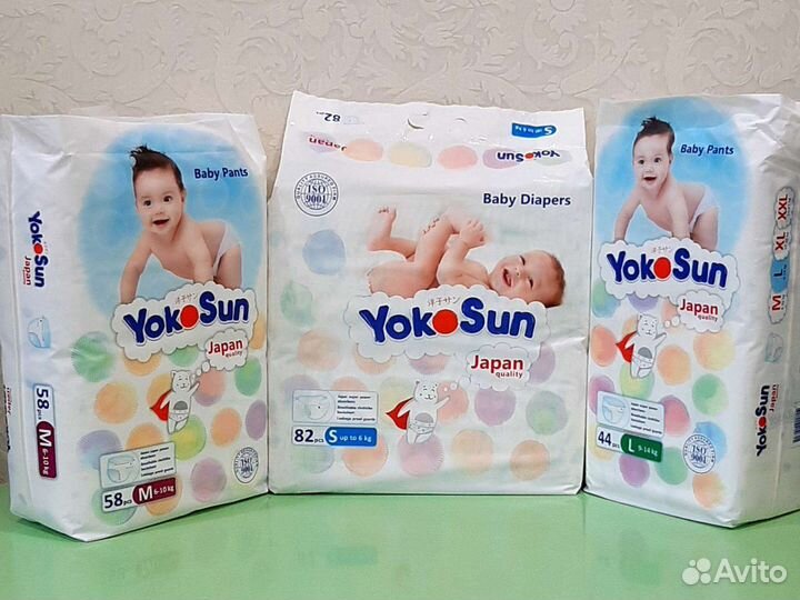 Подгузники и трусики YokoSun #S, M, L, XL
