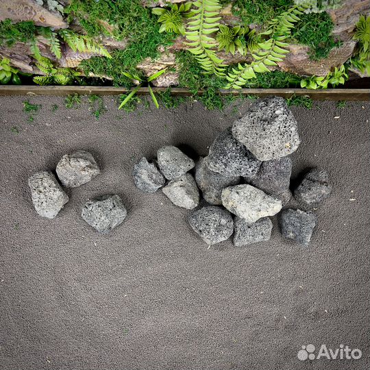 Камни для аквариума / Черная лава (кам44)