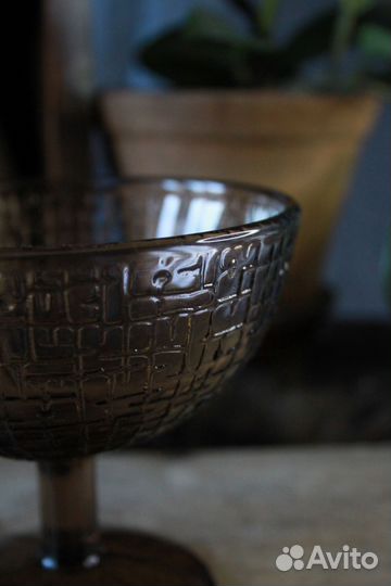 Конфетница цветное стекло СССР