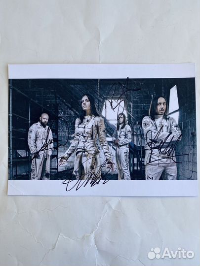 Lacuna Coil (Италия). Автографы. Фотография 15х20