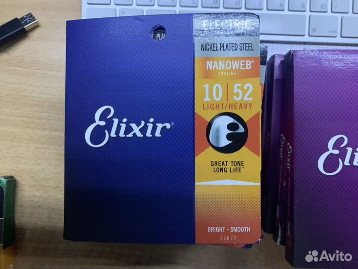 Струны elixir для электро, акустки, бас гитары
