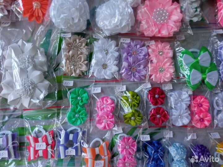 Резиночки для волос ручной работы