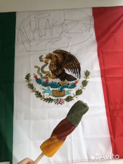 Флаг Мексики с автографом Alblak 52