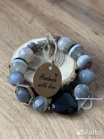 Браслет из агатов