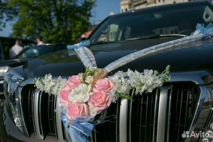 Украшения на машину для свадьбы