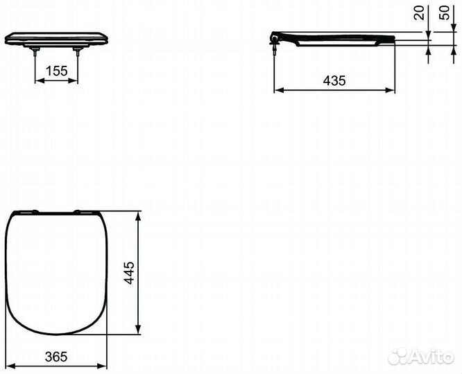 Сиденье для унитаза Ideal Standard Tesi T3527V1