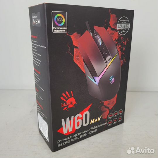 Мышь A4tech bloody W60 MAX black (Новая)