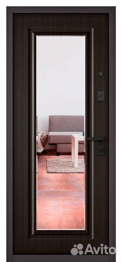 Дверь входная с зеркалом
