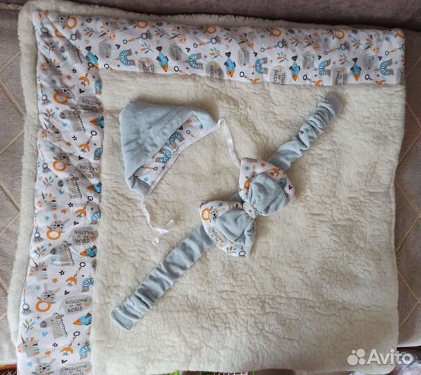 Конверт одеяло на выписку зима