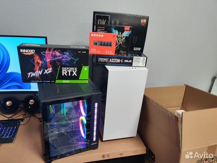 Новый игровой пк ryzen 2600/RTX3060/16gb