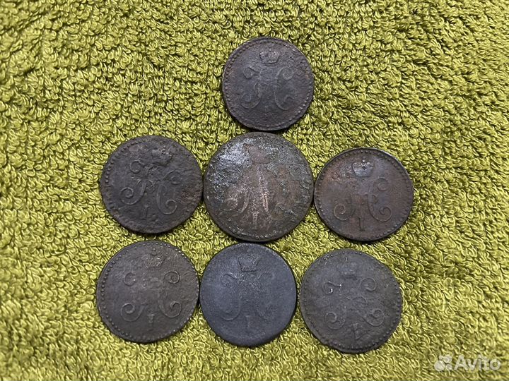 Монеты царской россии 1 и 2 копейки серебром