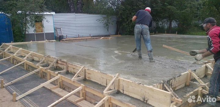 Бетонные работы. Отмостки/площадки/полы и др