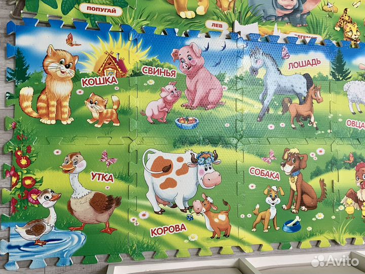 Детский коврик для ползания пазл