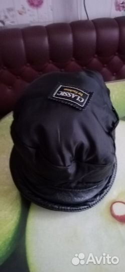 Женская кепка натуральная кожа, перчатки н. к 7