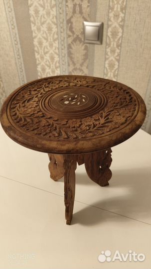 Табуретка Индия, ручная работа, массив дерева