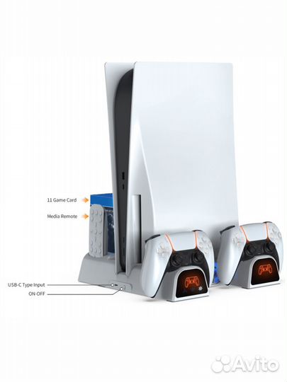 Стенд dobe для PS5 c функцией охлажд. (TP5-1511)