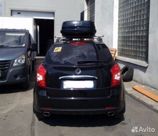 Бокс автомобильный Магнум 390 (черный глянец)