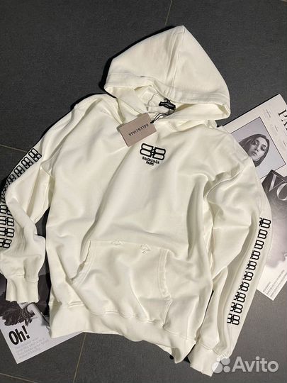 Худи Balenciaga BB Paris Icon premium