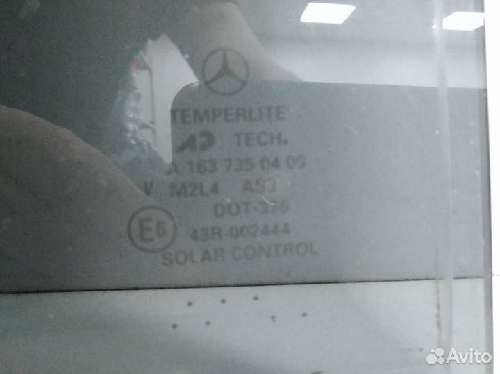 Стекло двери задней правой форточка Mercedes-Benz