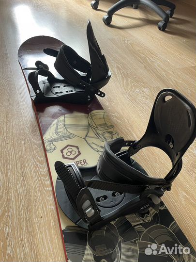 Сноуборд с креплениями 135см Kemper