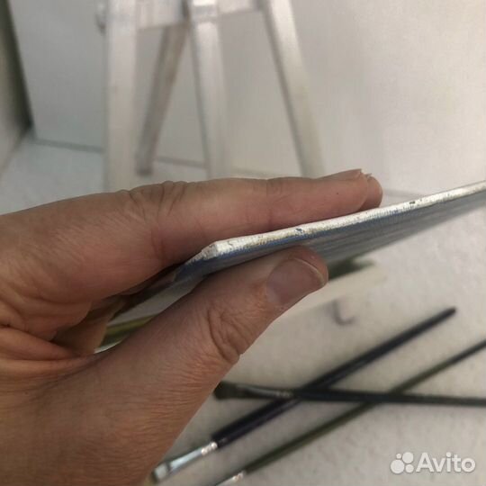 Картина маслом пейзаж Поле Луг