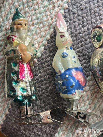 Елочные игрушки СССР на прищепке