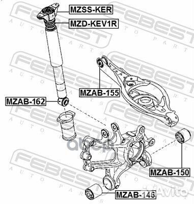 Опора заднего амортизатора mzssker Febest
