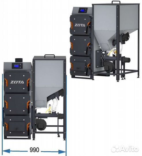 Котел автоматический пеллетный Focus Zota