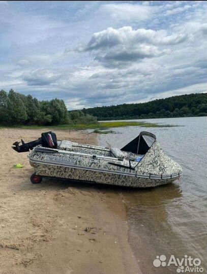 Лодка флагман нднд DK+ 350 с мотором Mercury 10