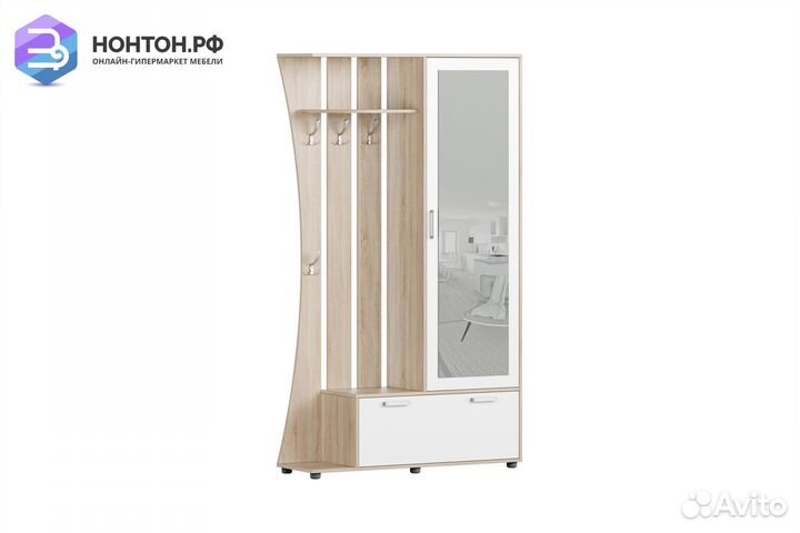 Прихожая Домино-4У дуб сонома светлый / белый