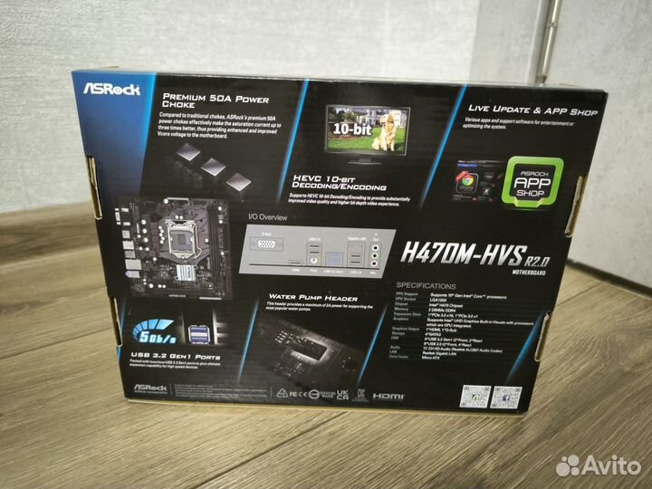 Новая материнская плата Asrock H470M-HVS R2.0