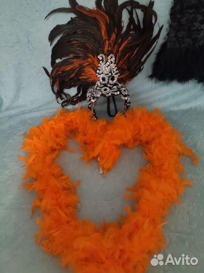 Головной убор бразильский карнавал с перьями