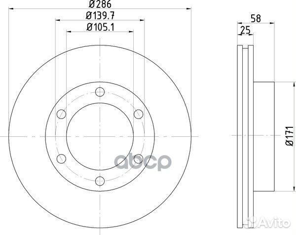 Диск тормозной перед ND1072K nisshinbo
