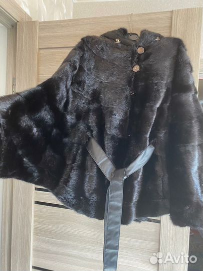 Шуба норковая с капюшоном 50 52