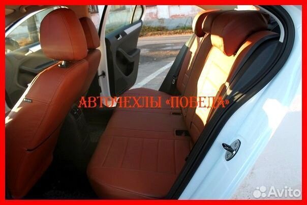 Чехлы Volkswagen Jetta 5 из экокожи коричневые