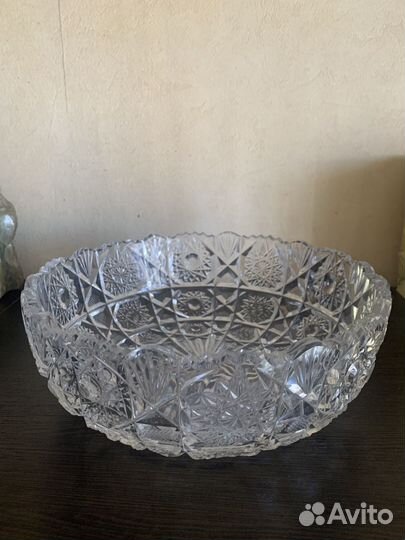 Ваза хрустальная СССР салатник