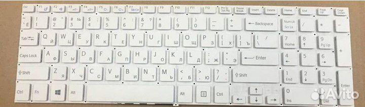 Клавиатура для ноутбука Sony SVF15 белая без подсв