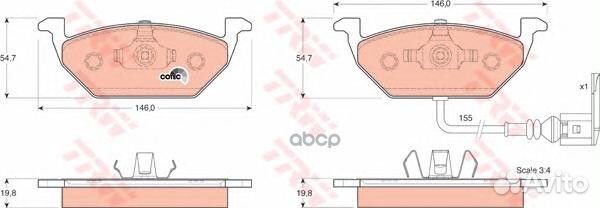 Колодки пер.audi A2, A3/ VW bora, golf IV, polo