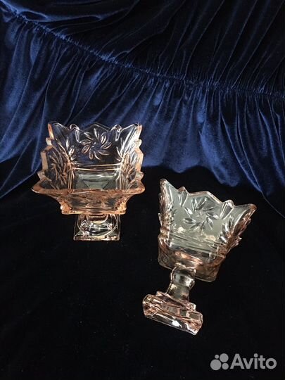 Вазочка из карамельного стекла