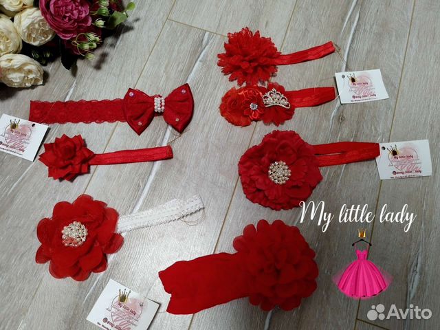 Красные повязки для девочки новые