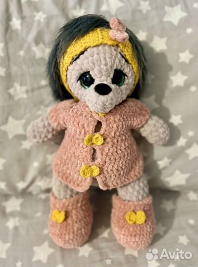 Плюшевые вязаные игрушки ручной работы