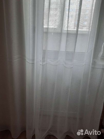 Вуаль новая на шторы 2 точи шир 2 м,выс 3м каждая