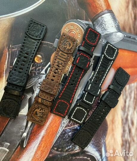 Ремешки для часов diesel из натуральной кожи