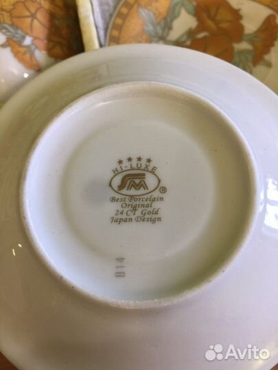 Сервиз Кофейный. Фарфор. 24 карата золота. Япония